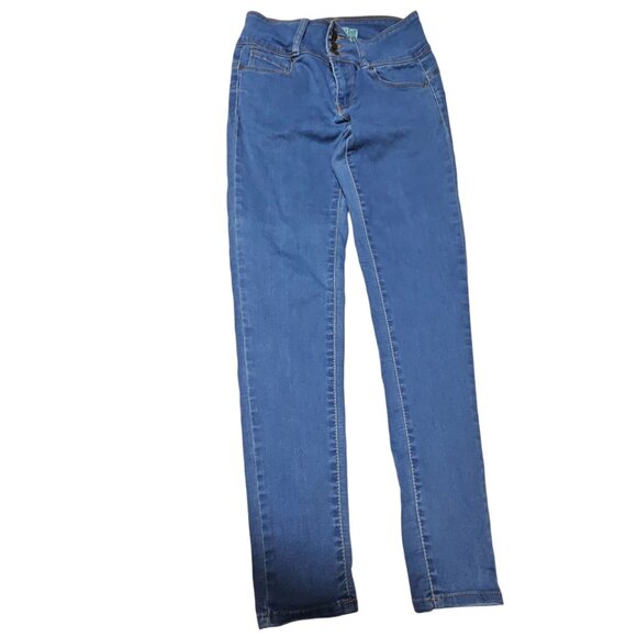 Wax Butt I Love You Jeans Womens Size 5 Low Rise Medium Wash Denim Pants Juniors - Picture 2 of 6